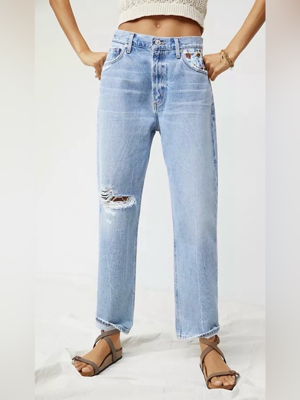 Citizens Of Humanity Light Wash Relaxed Boyfriend Jeans